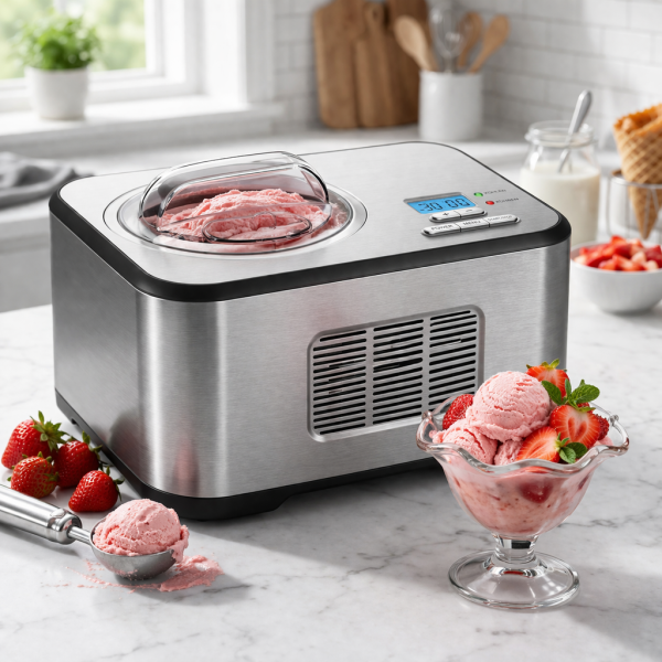 Eismaschine mit Kompressor: Cremiges Eis in 30 Min