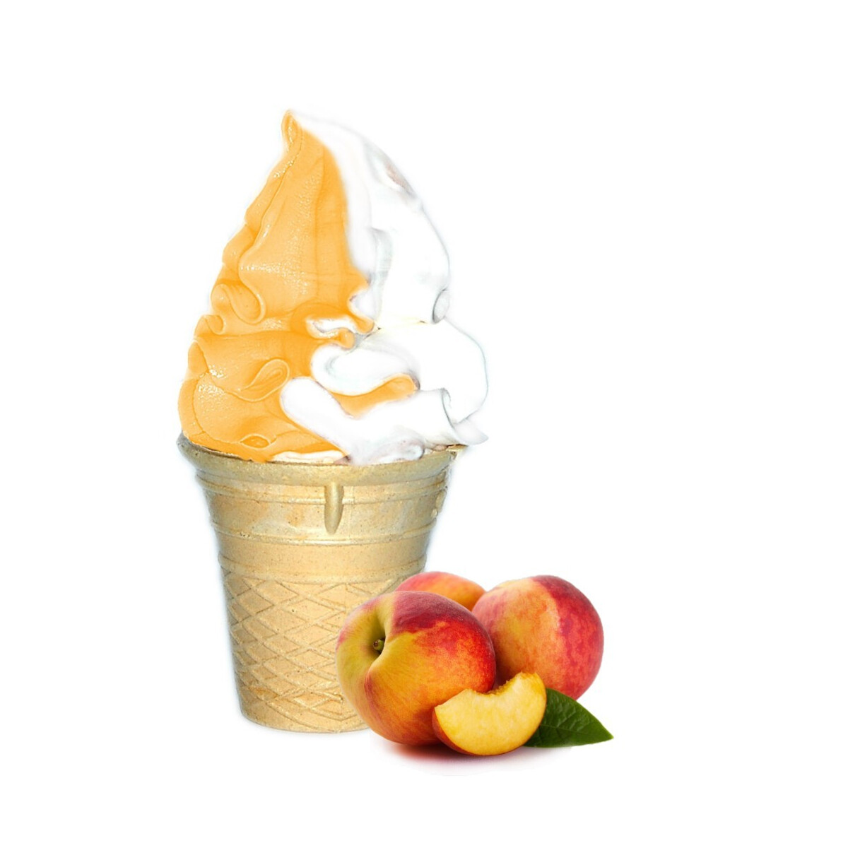 Vanille Pfirsich Veganes Eis Pulver Zucker-, laktosefrei Vanille Pfirsich Veganes Eis Pulver Zucker-, laktosefrei